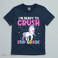 Im Ready To Crush Second Grade Cute Unicorn Back To School T-Shirt thumb 5
