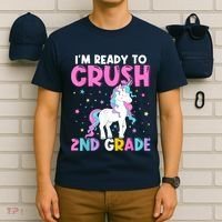 Im Ready To Crush Second Grade Cute Unicorn Back To School T-Shirt thumb 6