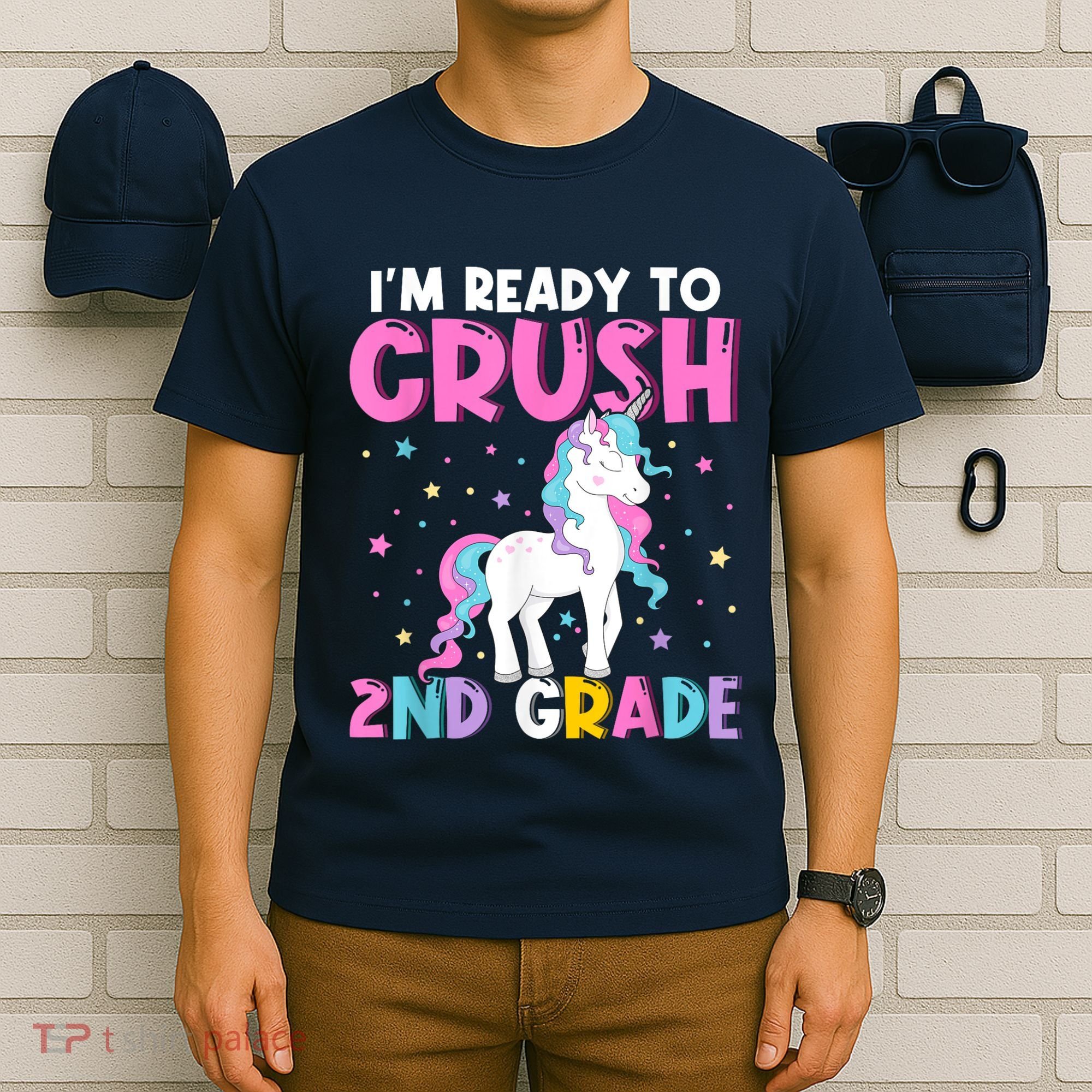 Im Ready To Crush Second Grade Cute Unicorn Back To School T-Shirt