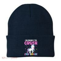 Im Ready To Crush Second Grade Cute Unicorn Back To School Beanie thumb 0