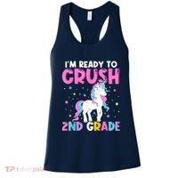 Im Ready To Crush Second Grade Cute Unicorn Back To School Women's Tank Top thumb 0