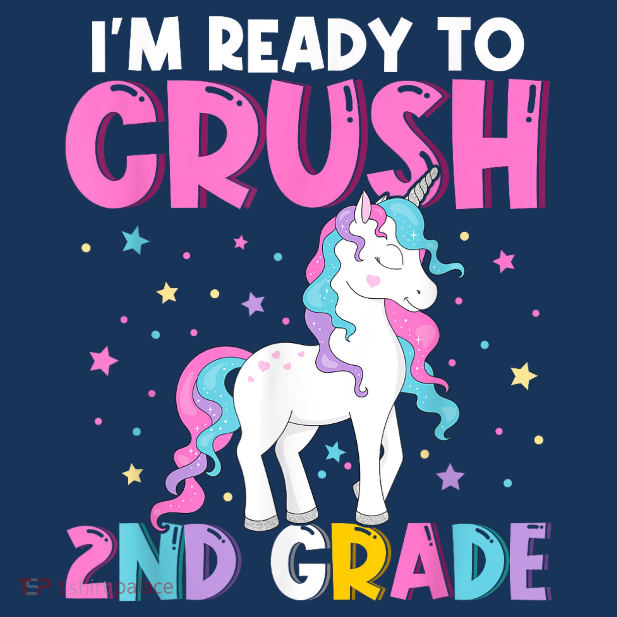 Im Ready To Crush Second Grade Cute Unicorn Back To School Women's Tank Top