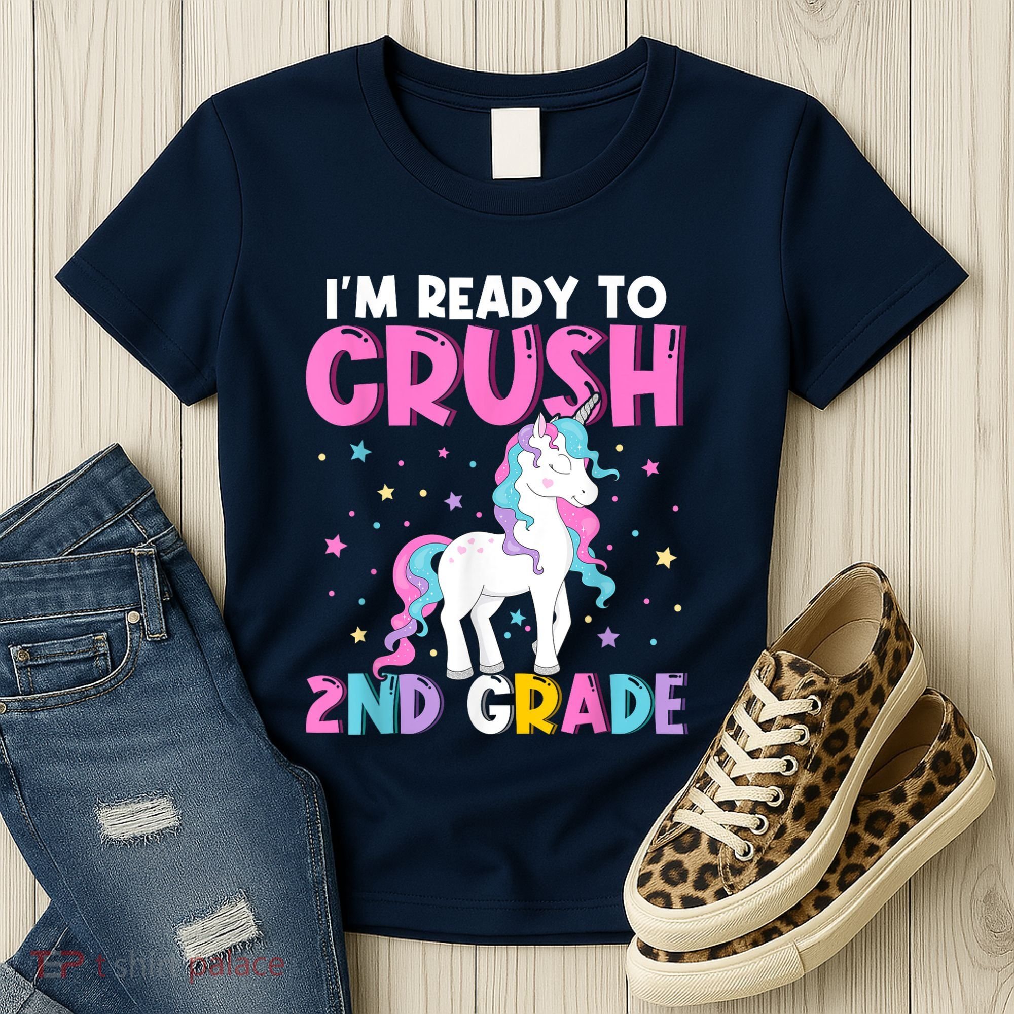 Im Ready To Crush Second Grade Cute Unicorn Back To School Women's T-Shirt