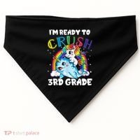 Im Ready To Crush 3rd Grade Back To School Unicorn Kids USA-Made Doggie Bandana thumb 0