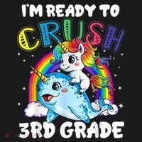Im Ready To Crush 3rd Grade Back To School Unicorn Kids Apron thumb 3