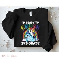 Im Ready To Crush 3rd Grade Back To School Unicorn Kids Sweatshirt thumb 2