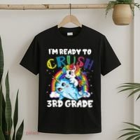 Im Ready To Crush 3rd Grade Back To School Unicorn Kids T-Shirt thumb 2