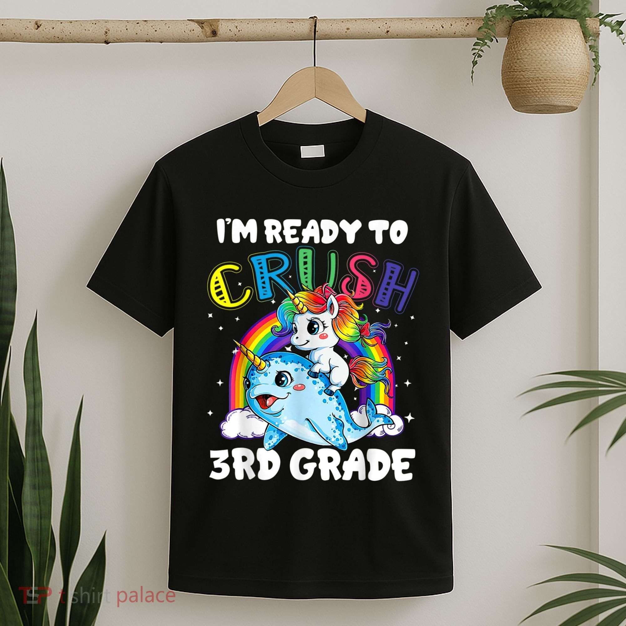 Im Ready To Crush 3rd Grade Back To School Unicorn Kids T-Shirt