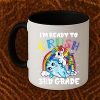 Im Ready To Crush 3rd Grade Back To School Unicorn Kids Coffee Mug thumb 2