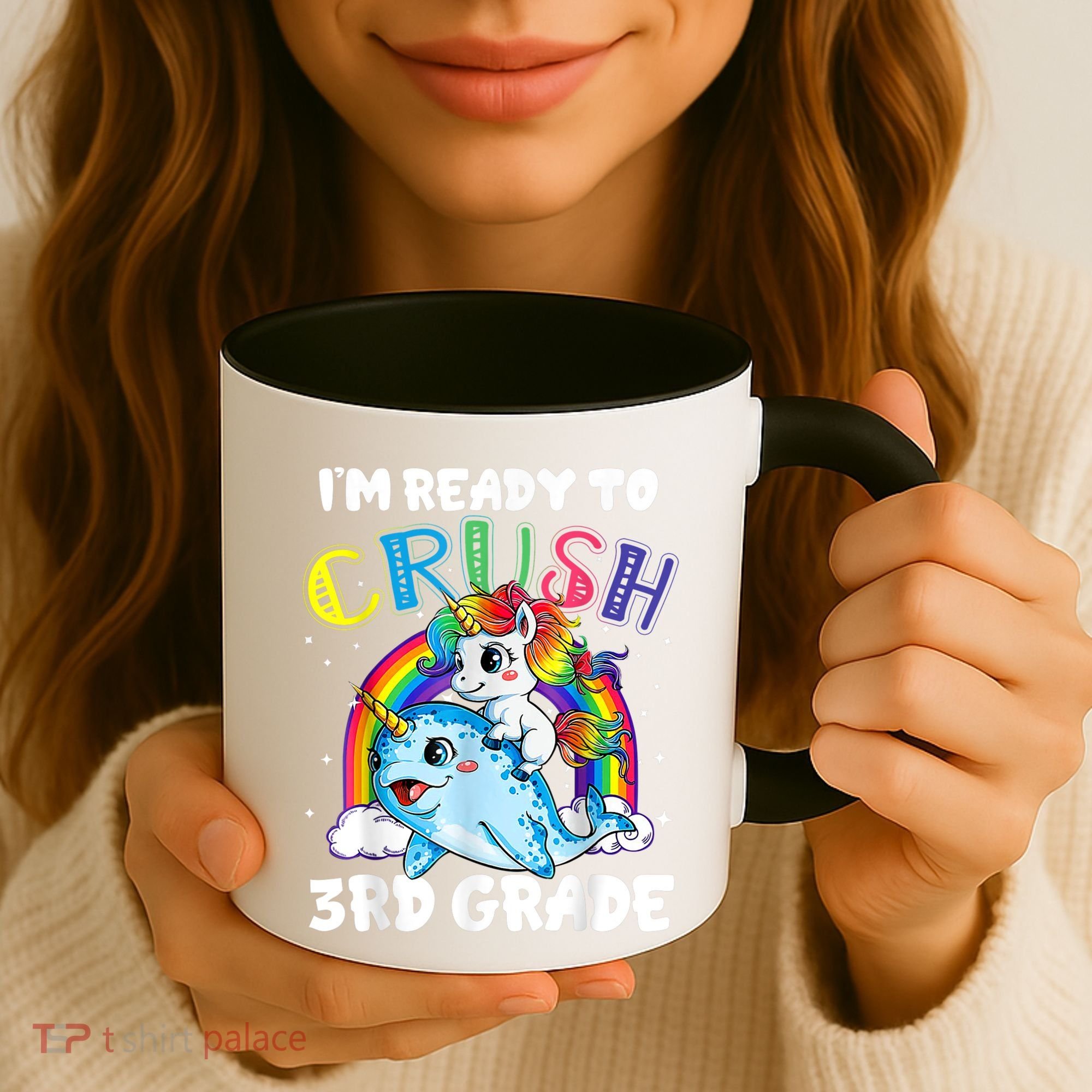 Im Ready To Crush 3rd Grade Back To School Unicorn Kids Coffee Mug