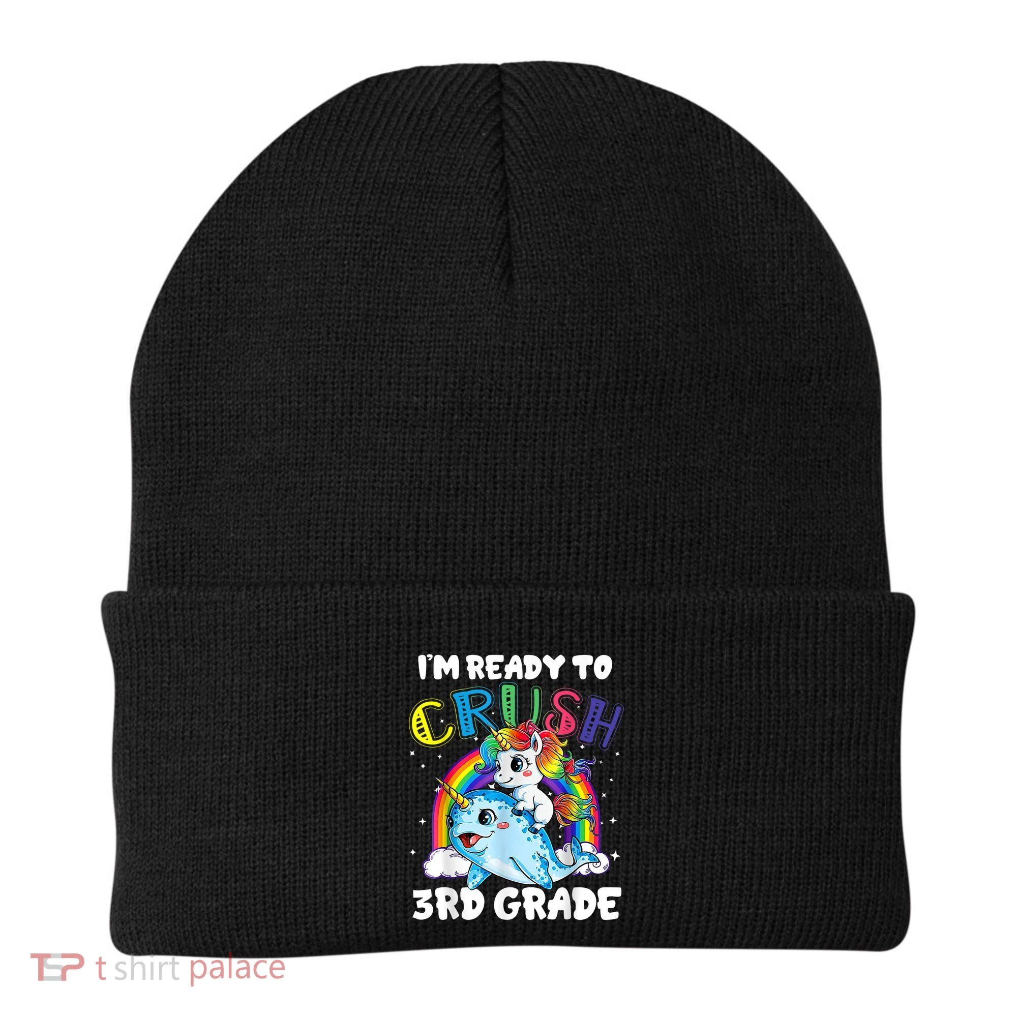 Im Ready To Crush 3rd Grade Back To School Unicorn Kids Beanie