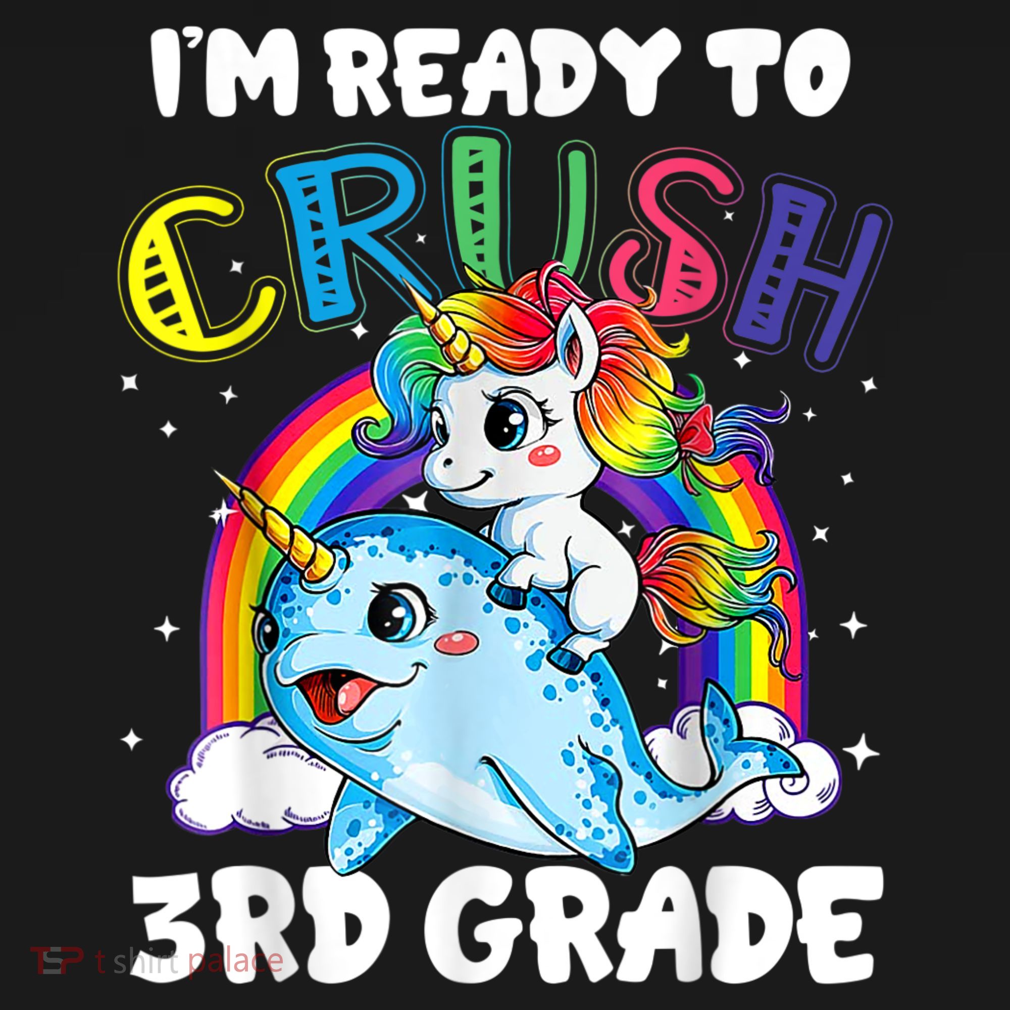 Im Ready To Crush 3rd Grade Back To School Unicorn Kids Women's Hoodie