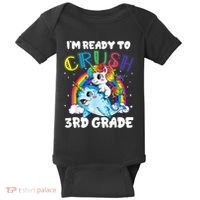 Im Ready To Crush 3rd Grade Back To School Unicorn Kids Baby Bodysuit thumb 0