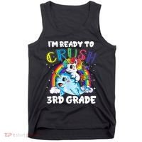 Im Ready To Crush 3rd Grade Back To School Unicorn Kids Tank Top thumb 0