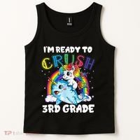 Im Ready To Crush 3rd Grade Back To School Unicorn Kids Tank Top thumb 2