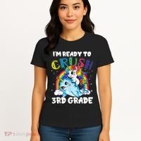 Im Ready To Crush 3rd Grade Back To School Unicorn Kids Women's T-Shirt thumb 4