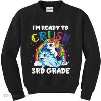 Im Ready To Crush 3rd Grade Back To School Unicorn Kids Kids Sweatshirt thumb 0