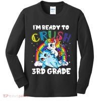 Im Ready To Crush 3rd Grade Back To School Unicorn Kids Kids Long Sleeve Shirt thumb 0