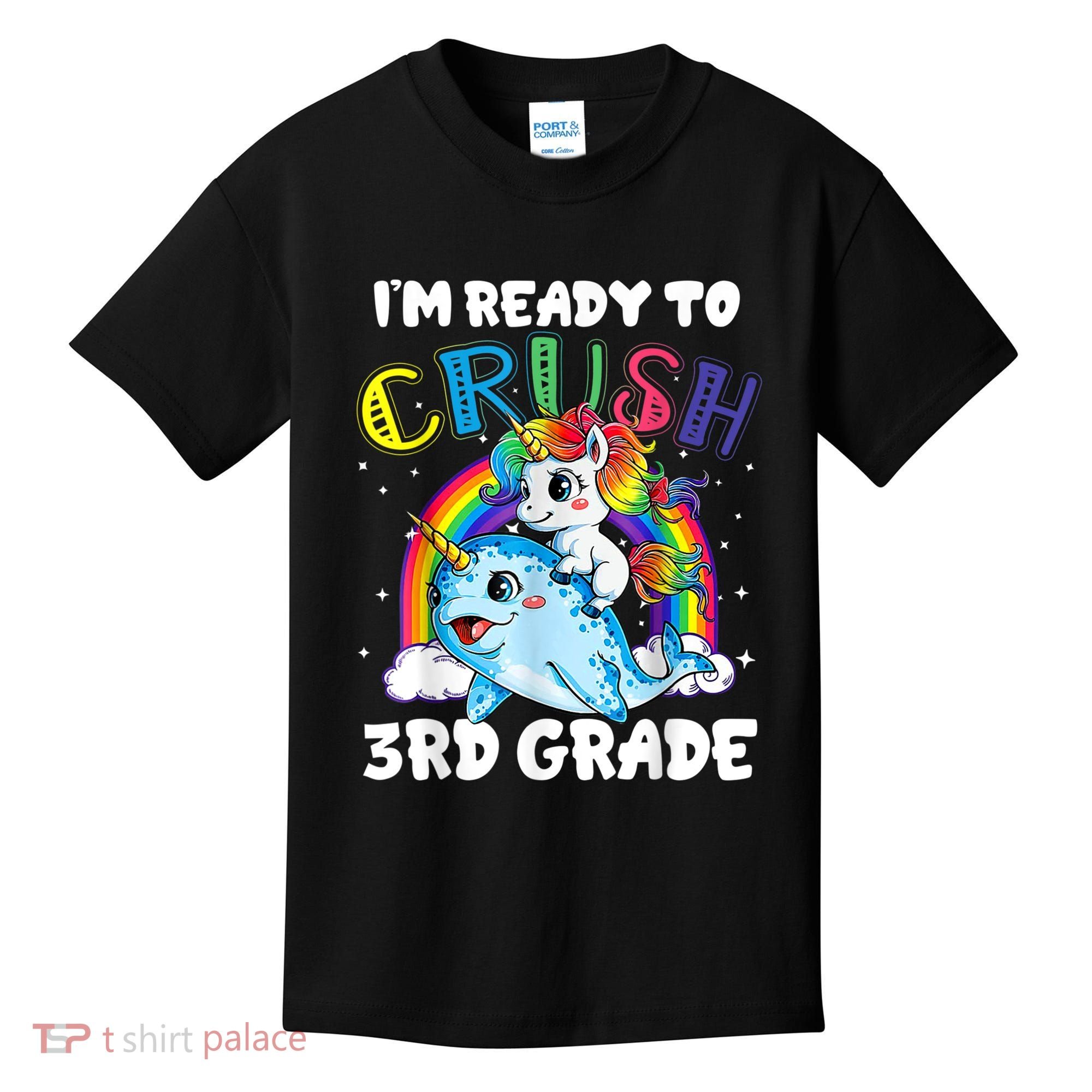 Im Ready To Crush 3rd Grade Back To School Unicorn Kids Kids T-Shirt