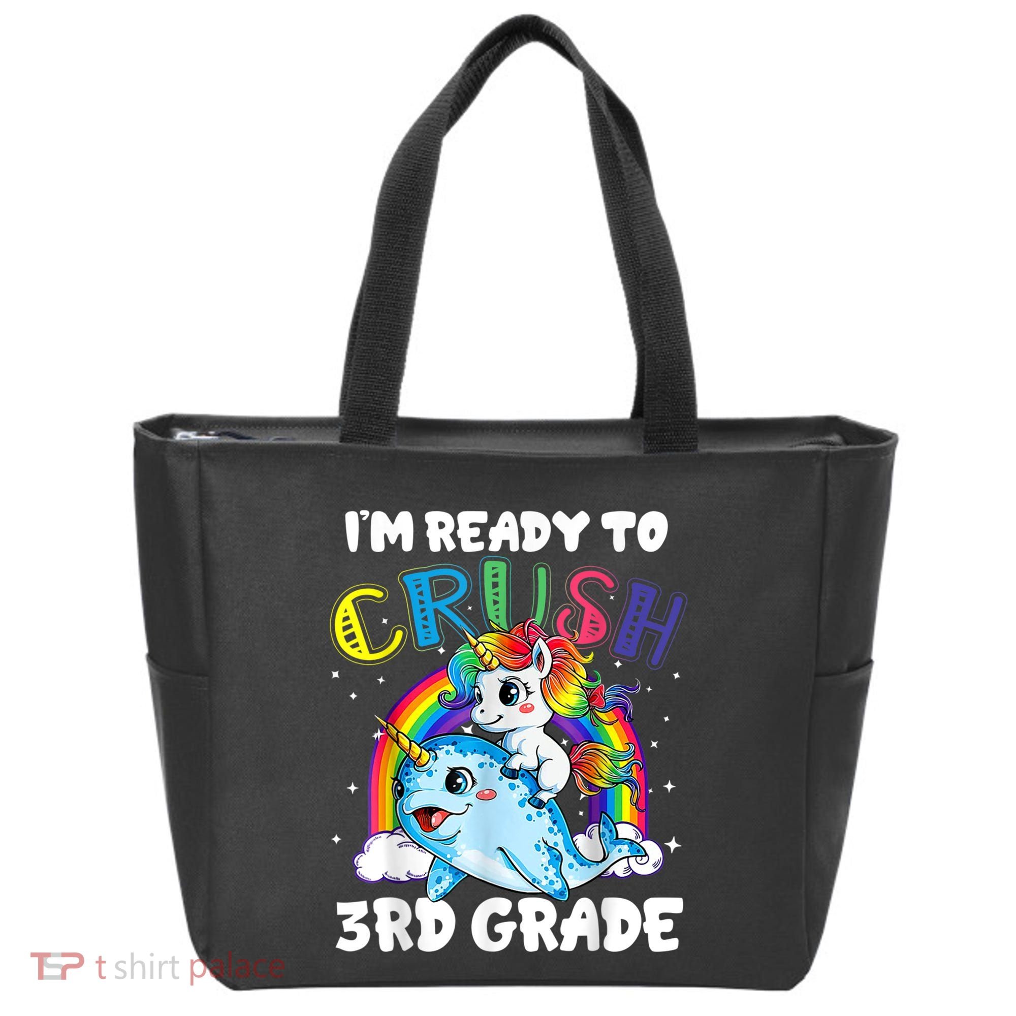 Im Ready To Crush 3rd Grade Back To School Unicorn Kids Tote Bag