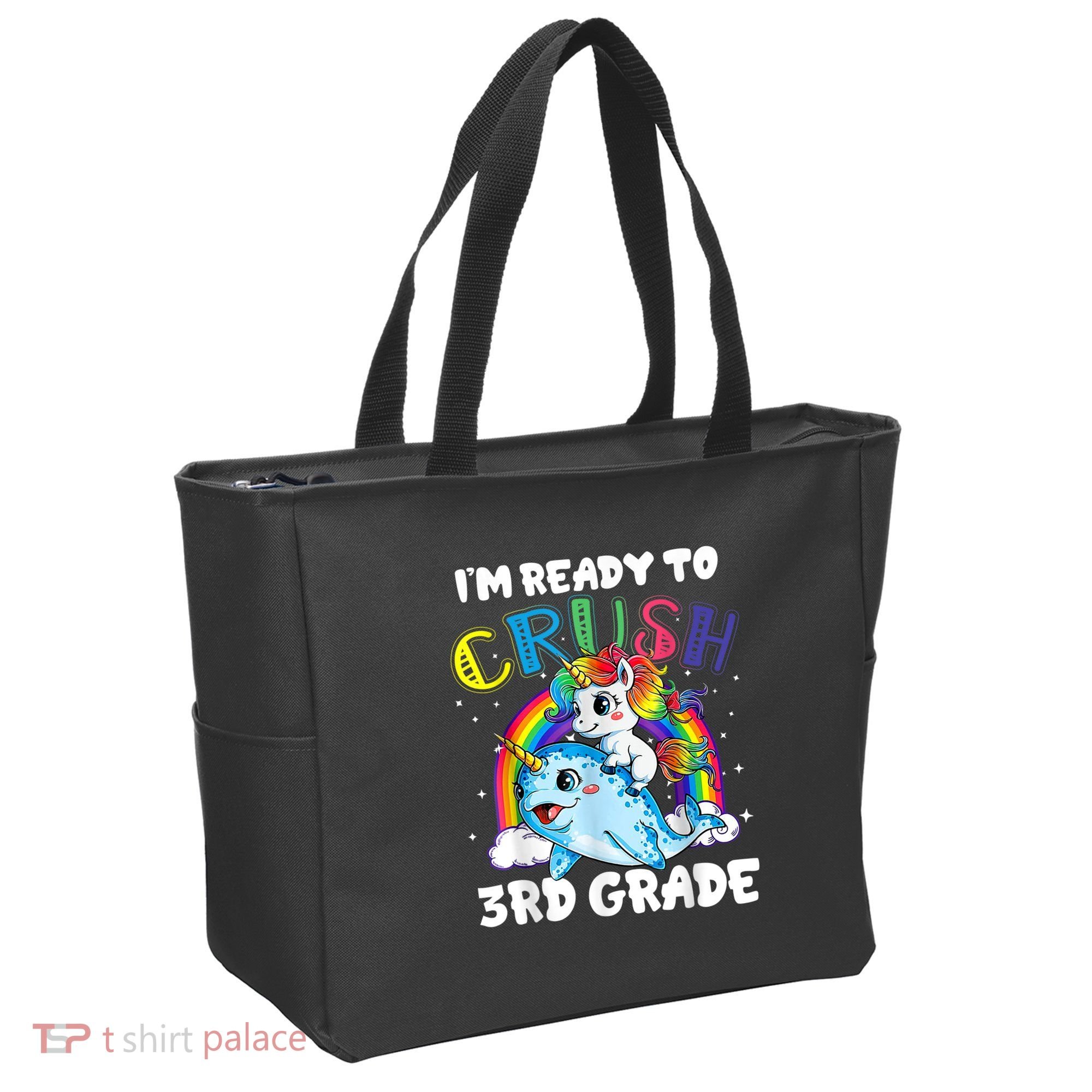 Im Ready To Crush 3rd Grade Back To School Unicorn Kids Tote Bag
