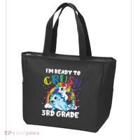Im Ready To Crush 3rd Grade Back To School Unicorn Kids Tote Bag thumb 3