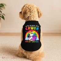 Im Ready To Crush First Grade Funny Cute Unicorn Rainbow Doggie Tank thumb 2