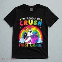 Im Ready To Crush First Grade Funny Cute Unicorn Rainbow T-Shirt thumb 5