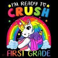Im Ready To Crush First Grade Funny Cute Unicorn Rainbow Coffee Mug thumb 5