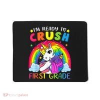 Im Ready To Crush First Grade Funny Cute Unicorn Rainbow Mousepad thumb 0