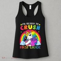 Im Ready To Crush First Grade Funny Cute Unicorn Rainbow Women's Tank Top thumb 3