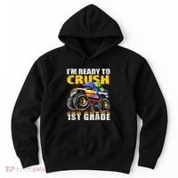 Im Ready To Crush 1st Grade Monster Truck Backpack Back To School Hoodie thumb 0
