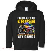 Im Ready To Crush 1st Grade Monster Truck Backpack Back To School Toddler Hoodie thumb 0