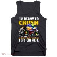 Im Ready To Crush 1st Grade Monster Truck Backpack Back To School Tank Top thumb 0
