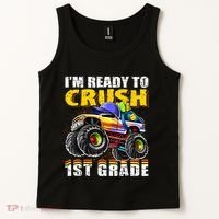 Im Ready To Crush 1st Grade Monster Truck Backpack Back To School Tank Top thumb 2
