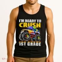 Im Ready To Crush 1st Grade Monster Truck Backpack Back To School Tank Top thumb 3