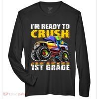 Im Ready To Crush 1st Grade Monster Truck Backpack Back To School Zone Performance Long-Sleeve T-Shirt thumb 0