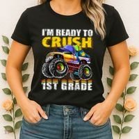 Im Ready To Crush 1st Grade Monster Truck Backpack Back To School Women's T-Shirt thumb 2