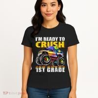 Im Ready To Crush 1st Grade Monster Truck Backpack Back To School Women's T-Shirt thumb 4