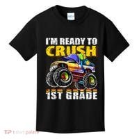 Im Ready To Crush 1st Grade Monster Truck Backpack Back To School Kids T-Shirt thumb 0