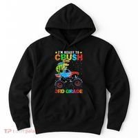 Im Ready To Crush 3rd Grade Monster Truck Dinosaur Hoodie thumb 0