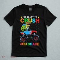 Im Ready To Crush 3rd Grade Monster Truck Dinosaur T-Shirt thumb 5
