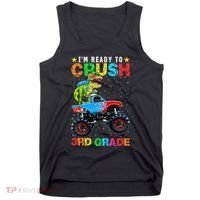 Im Ready To Crush 3rd Grade Monster Truck Dinosaur Tank Top thumb 0