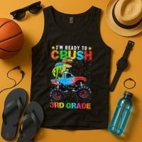 Im Ready To Crush 3rd Grade Monster Truck Dinosaur Tank Top thumb 4
