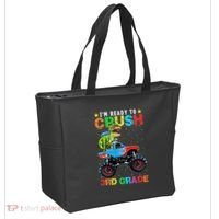 Im Ready To Crush 3rd Grade Monster Truck Dinosaur Tote Bag thumb 2