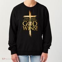 IVe Read The Final Chapter God Wins Christian Faith Cross Women's Sweatshirt thumb 0