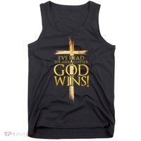 IVe Read The Final Chapter God Wins Christian Faith Cross Tank Top thumb 0
