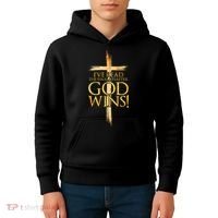 IVe Read The Final Chapter God Wins Christian Faith Cross Kids Hoodie thumb 4