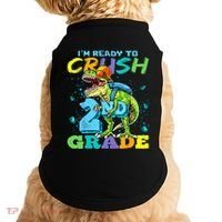 Im Ready To Crush 2nd Grade T Rex Dinosaur Back To School Doggie Tank thumb 0