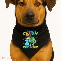 Im Ready To Crush 2nd Grade T Rex Dinosaur Back To School USA-Made Doggie Bandana thumb 1